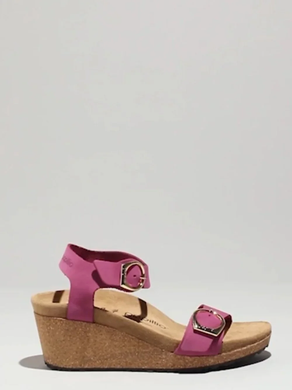 NWT Birkenstock Papillio Soley Ring Buckle Wedge Sandal Narrow Boysenberry 40